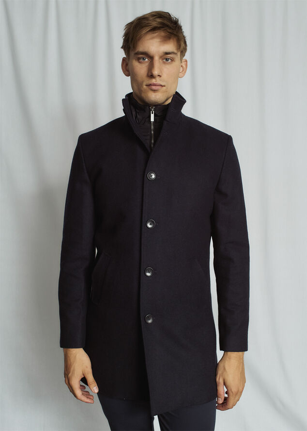 Bruun & Stengade BS Ontario Slim Fit Coat Navy