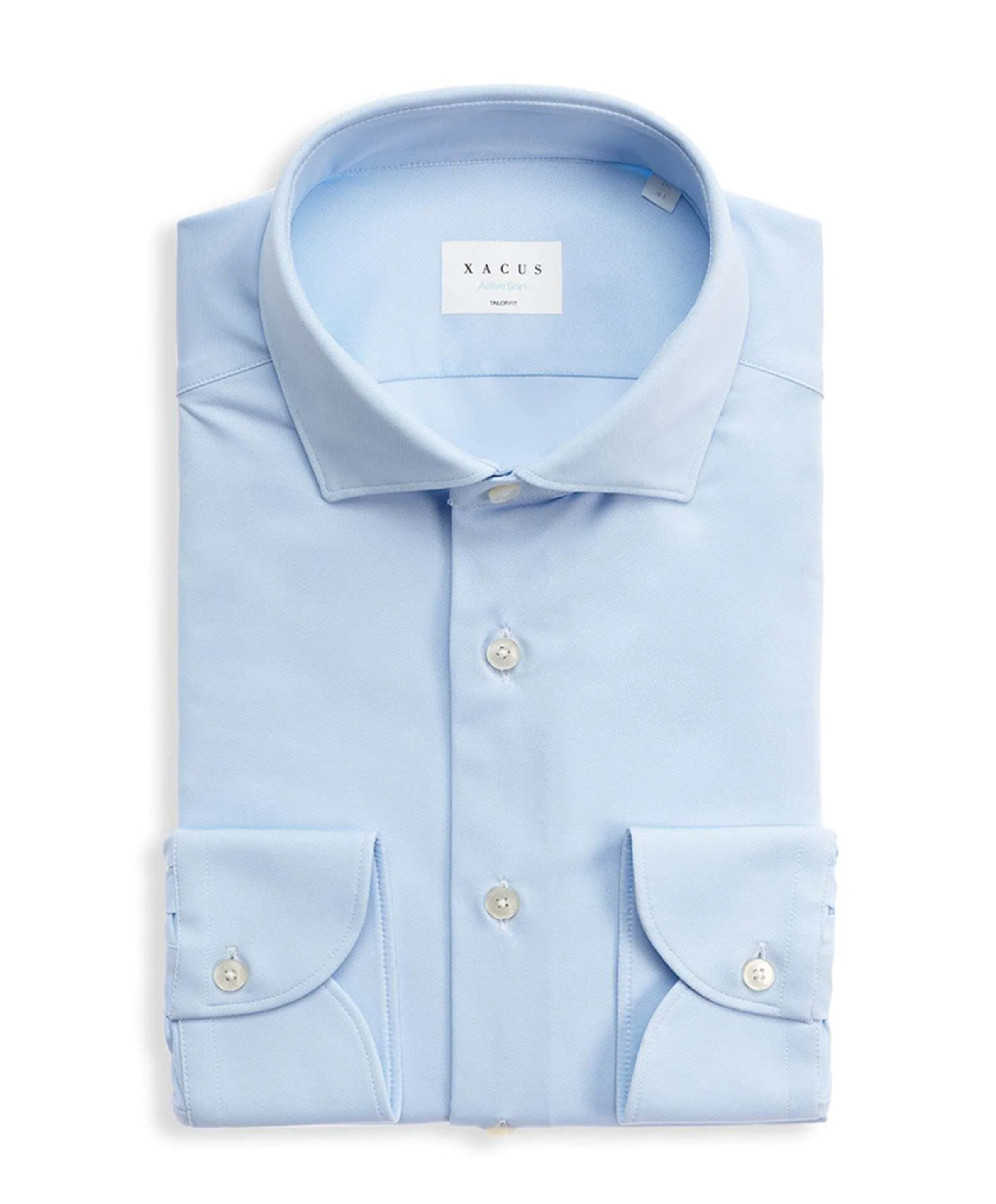 Xacus Heren overhemd lange mouw blauw