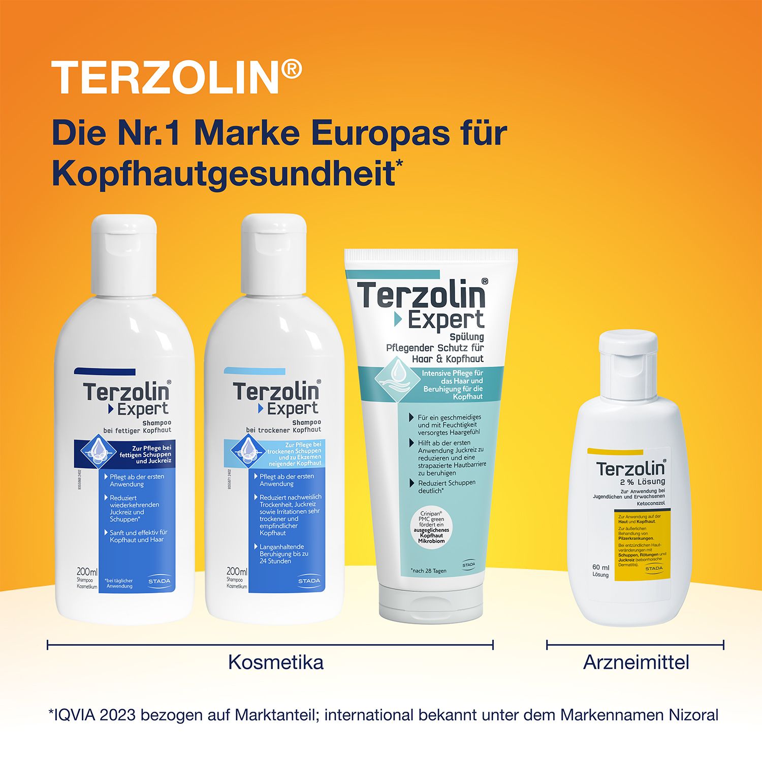 Terzolin® Expert Schuppen-Shampoo bei fettiger Kopfhaut, Juckreiz und Schuppen. Besonders geeignet für fettige Kopfhaut und fettige Schuppen. Reduziert den Schuppenpilz, entfernt Schuppen keratolytisch und versorgt die Kopfhaut mit Feuchtigkeit.
