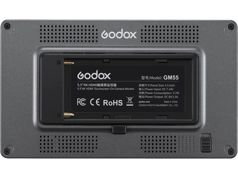 Godox Monitor GM55 4K HDMI Touchscreen Kameramonitor (5.5 Zoll, IPS)