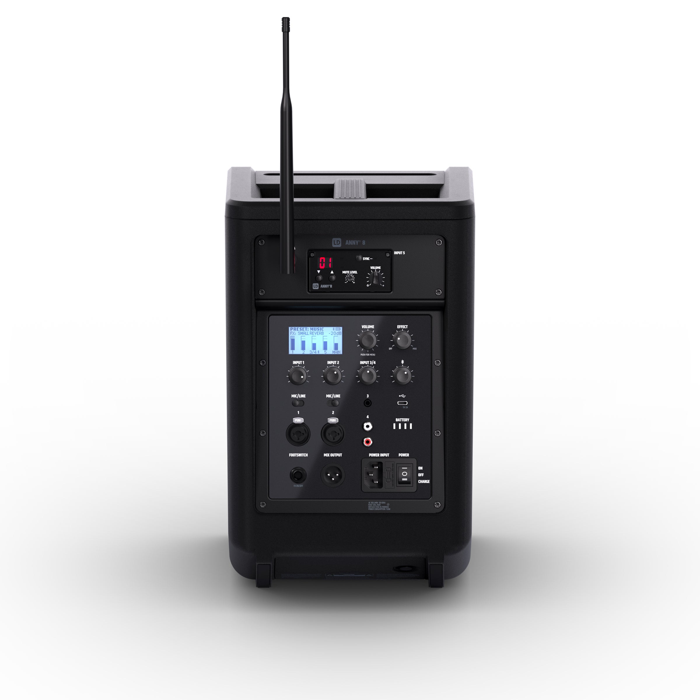 LD Systems ANNY 8 HHD B8 Stage Black met handheld 823-832 MHz + 863-865 MHz