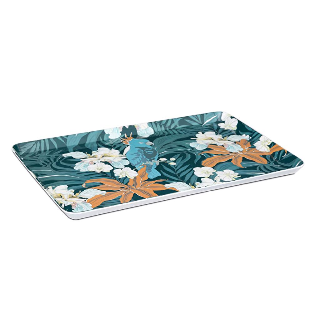 5five Plateau Bleu Perroquet 5five Exotique 30x22cm