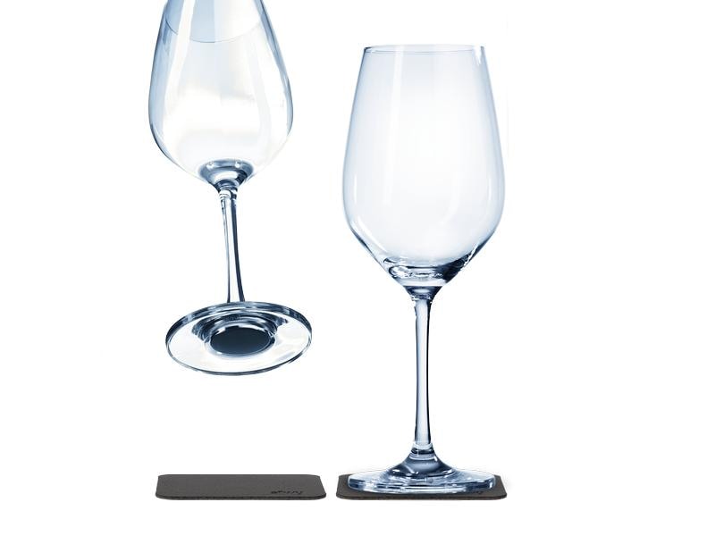 Silwy Outdoor-Weinglas Kristallgläser 2er-Set Weingläser-Set mit Magnet-Pads