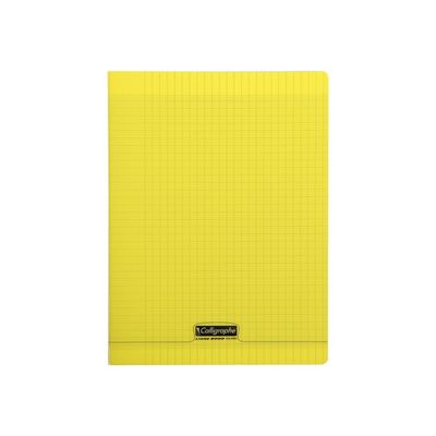 Calligraphe 8000 - Cahier polypro 24 x 32 cm - 96 pages - grands carreaux (Seyes) - jaune