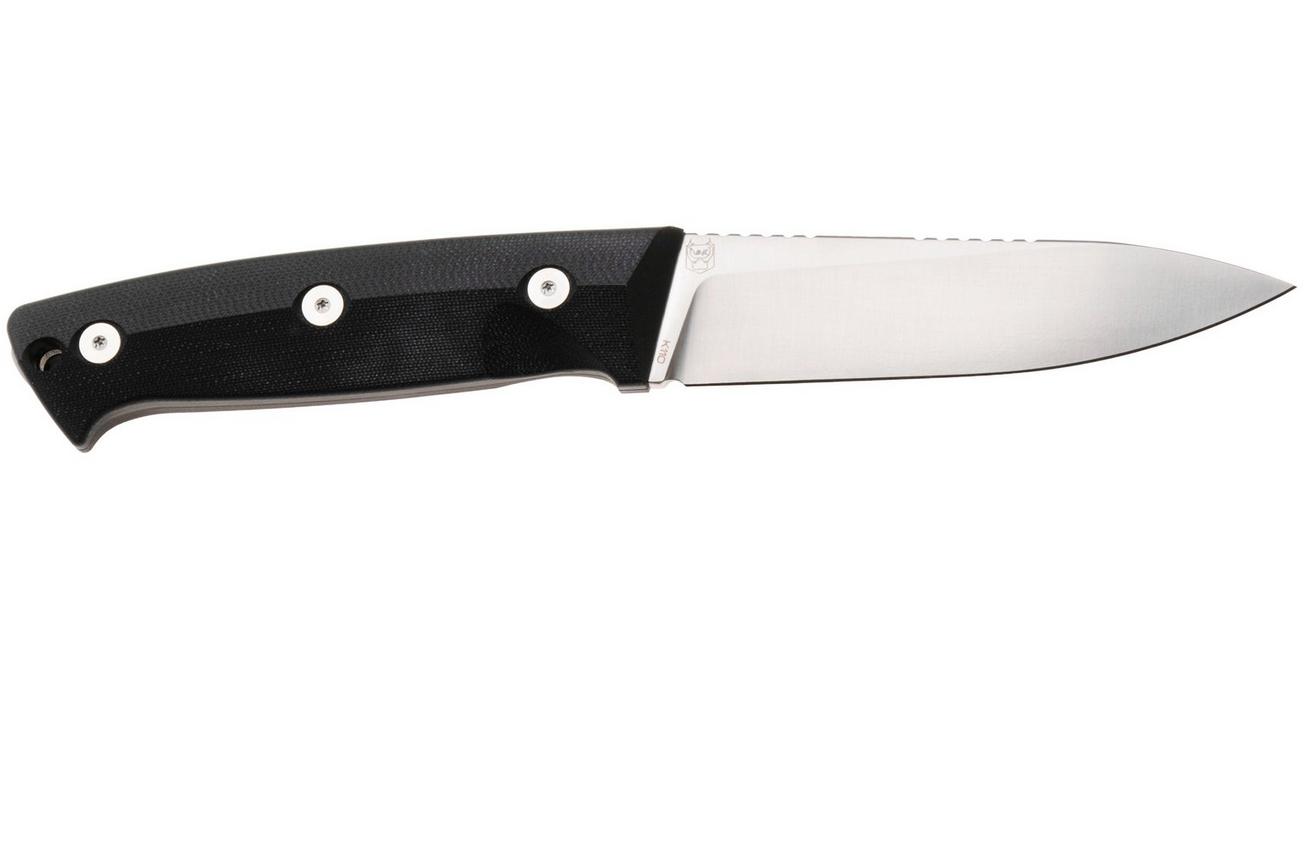Real Steel Black Thorn 3621BS, Satin K110,  Black G10 vaststaand mes, Ivan Braginets design