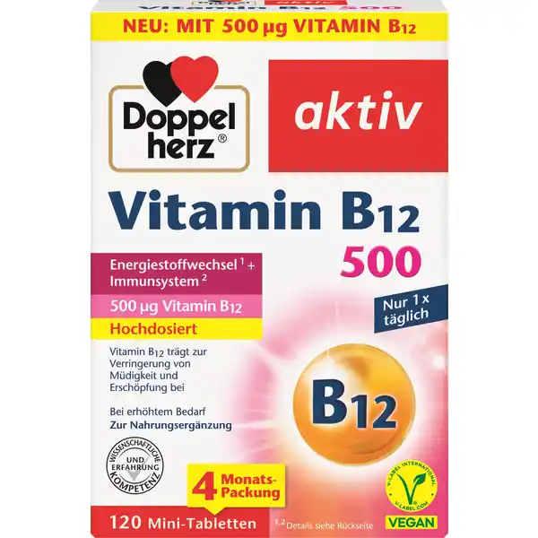 Großpackung Doppelherz Vitamin B12 500 Mini-Tabletten