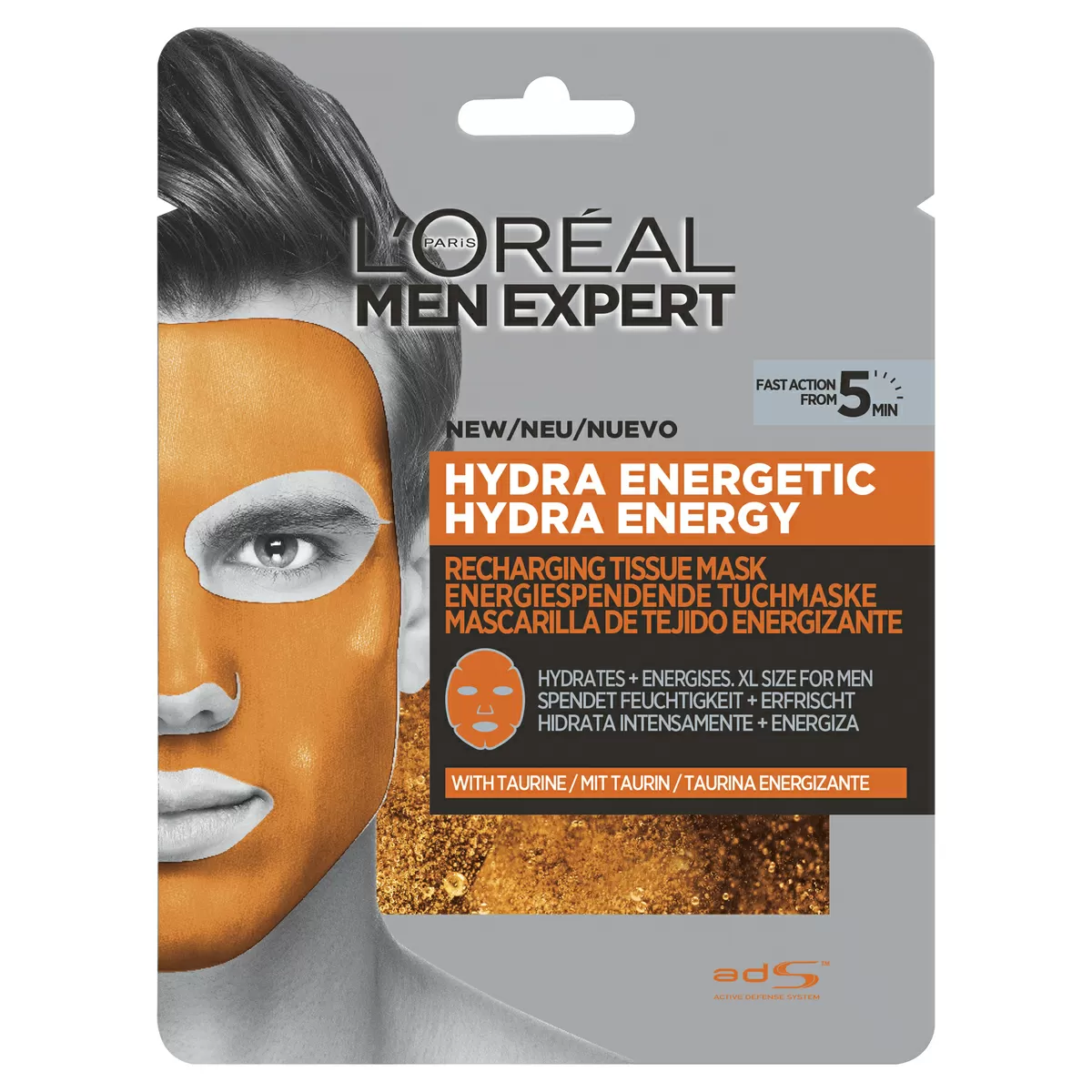 L'Oréal Men Expert Hydra Energetic Tissue Mask - 1 stk.