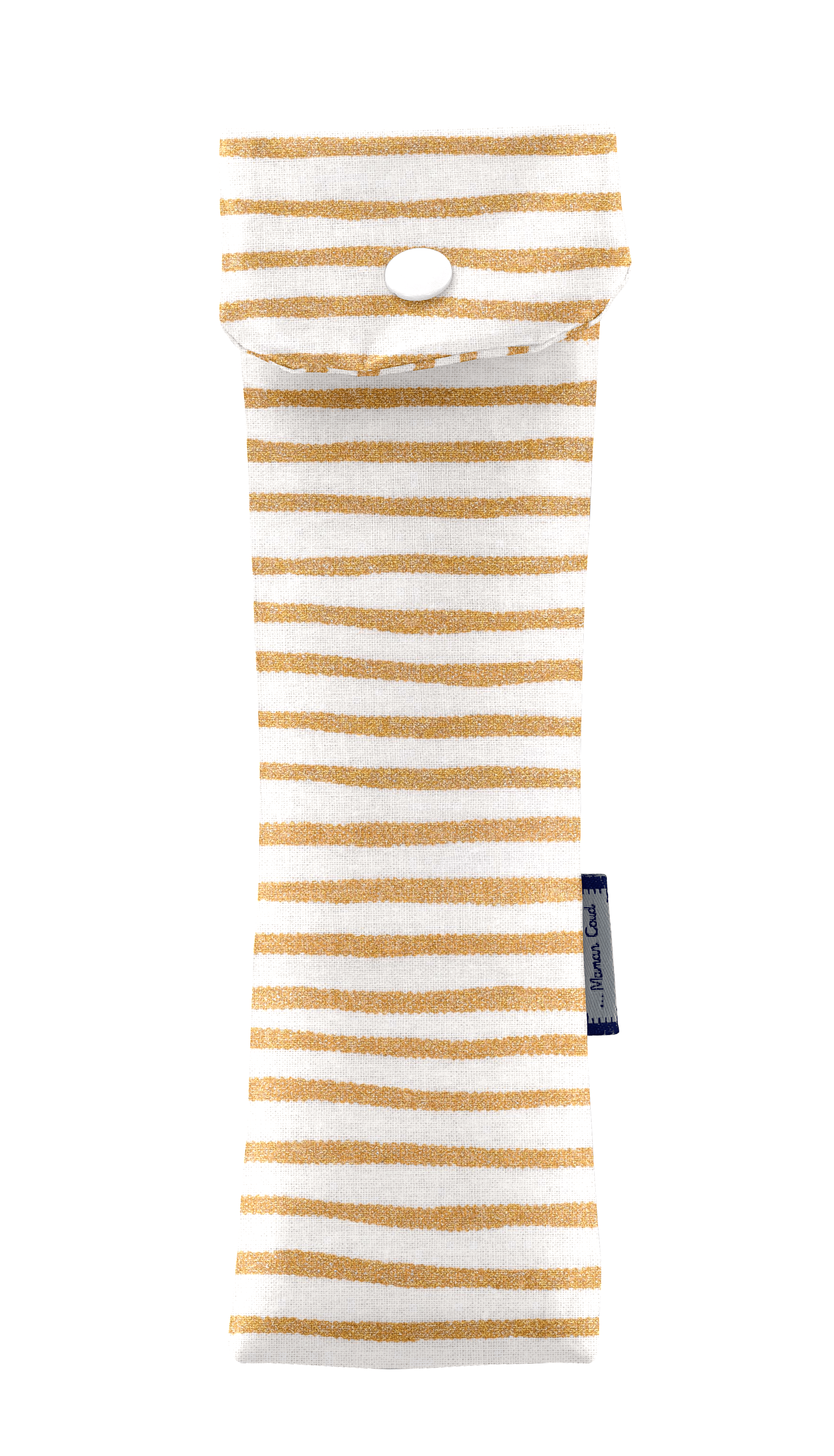 Pochette Brosse À Dents Rayé Or Blanc