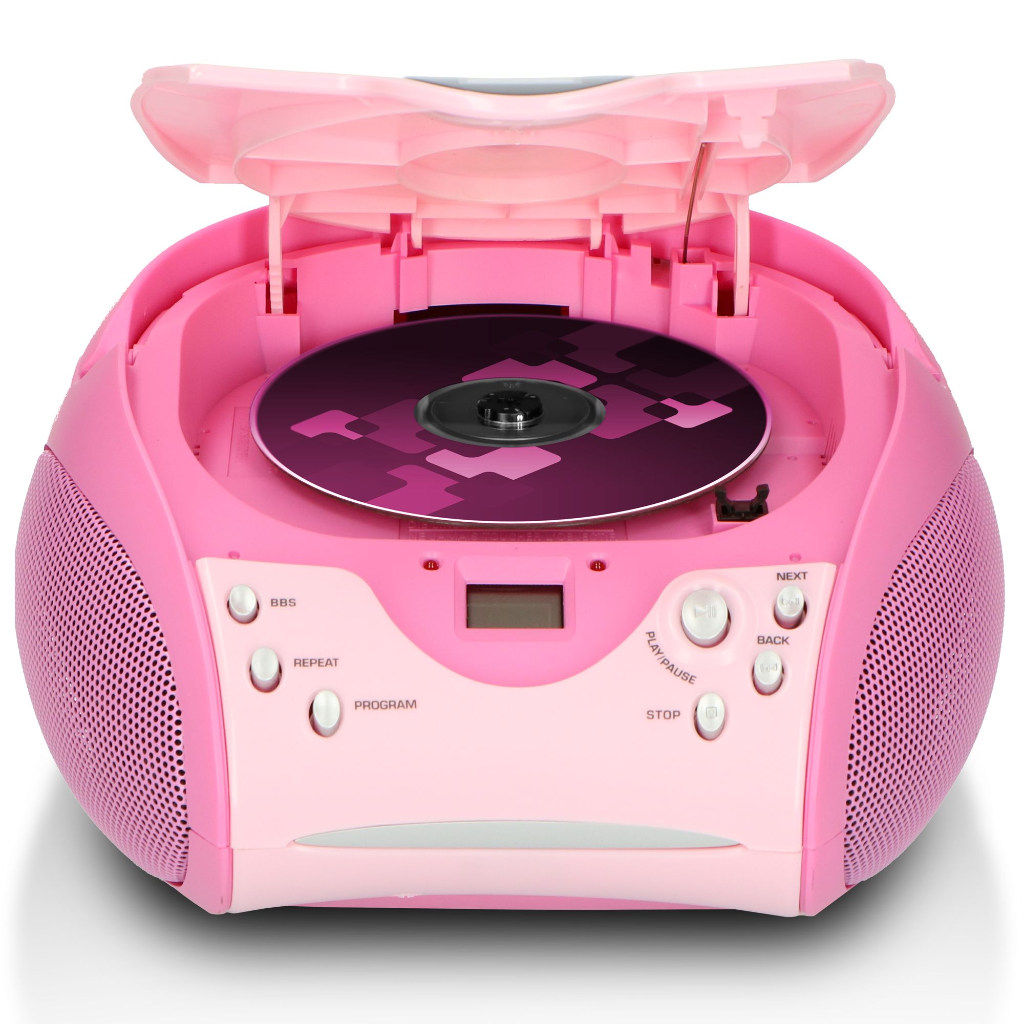 Lenco SCD-24 draagbare FM radio - Pink