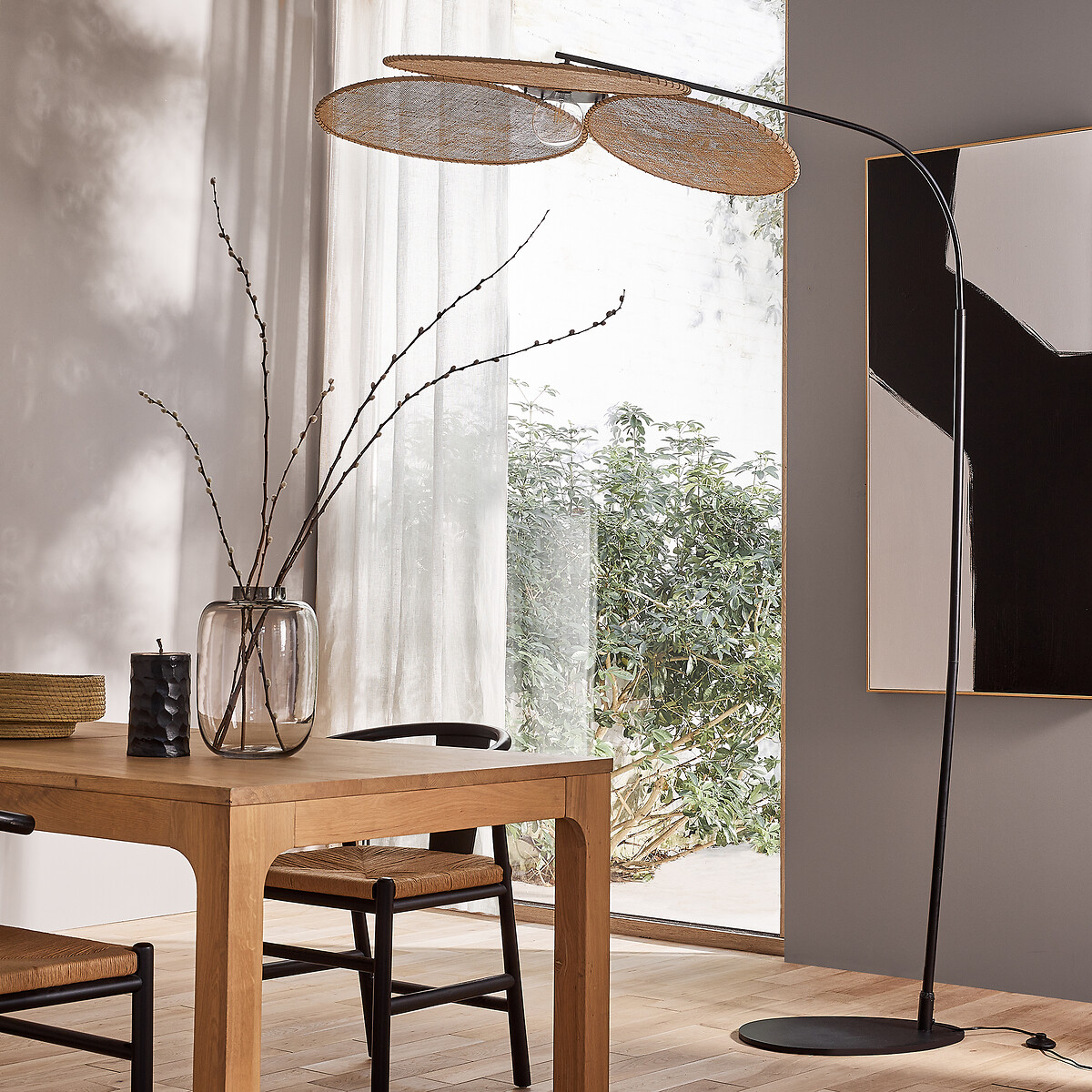 AM.PM<br>Booglamp em rotan, design E.Gallina, Canopée