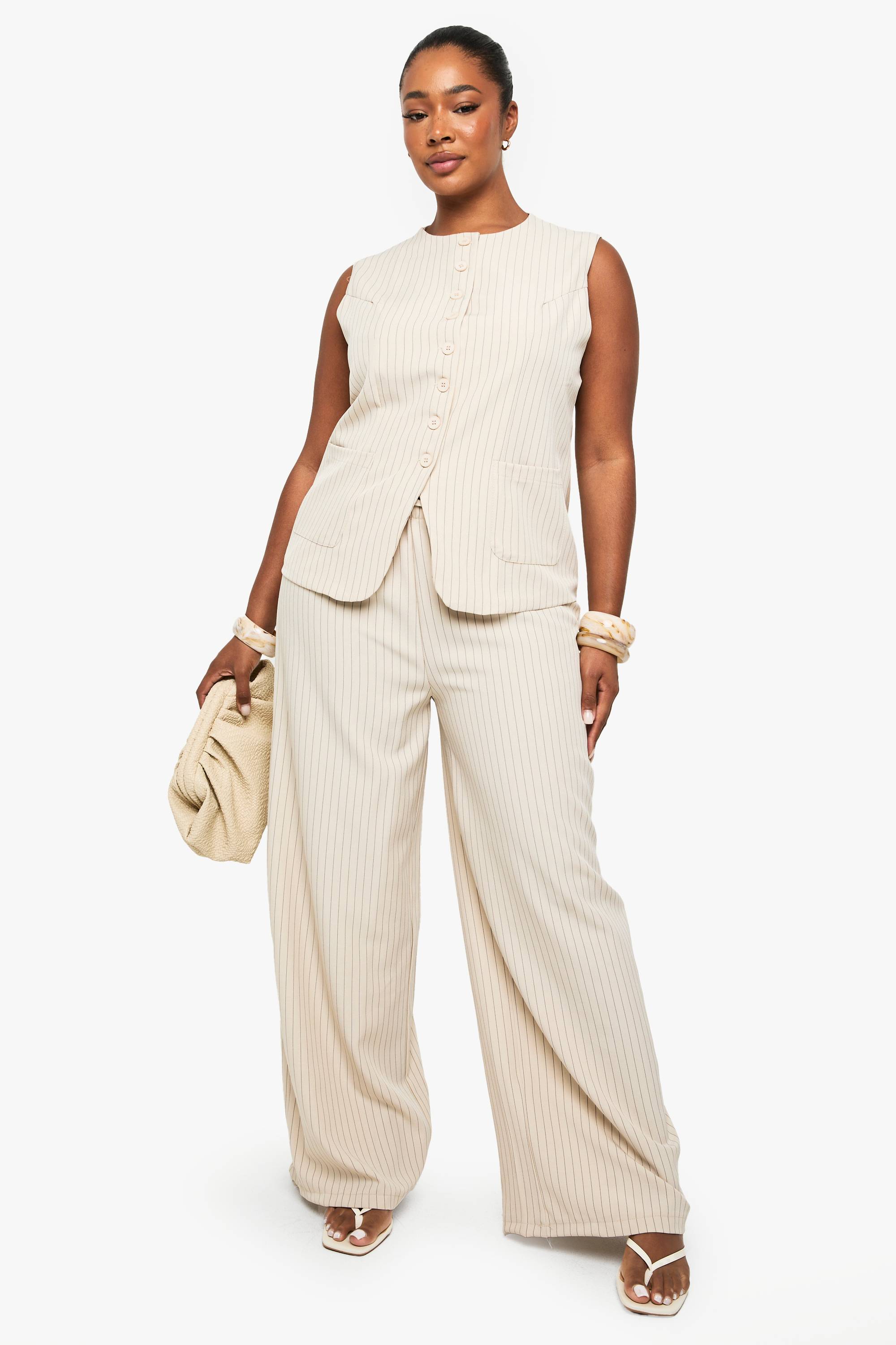 boohoo PLUS GILET À BOUTONS SUR MESURE