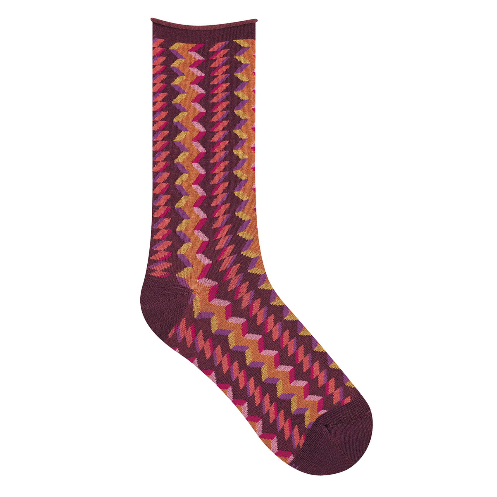 ZIGZAG - Chaussettes imprimées en coton mélangé | Violet