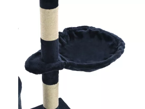 Arbre à chat avec griffoirs en sisal 138 cm Bleu foncé