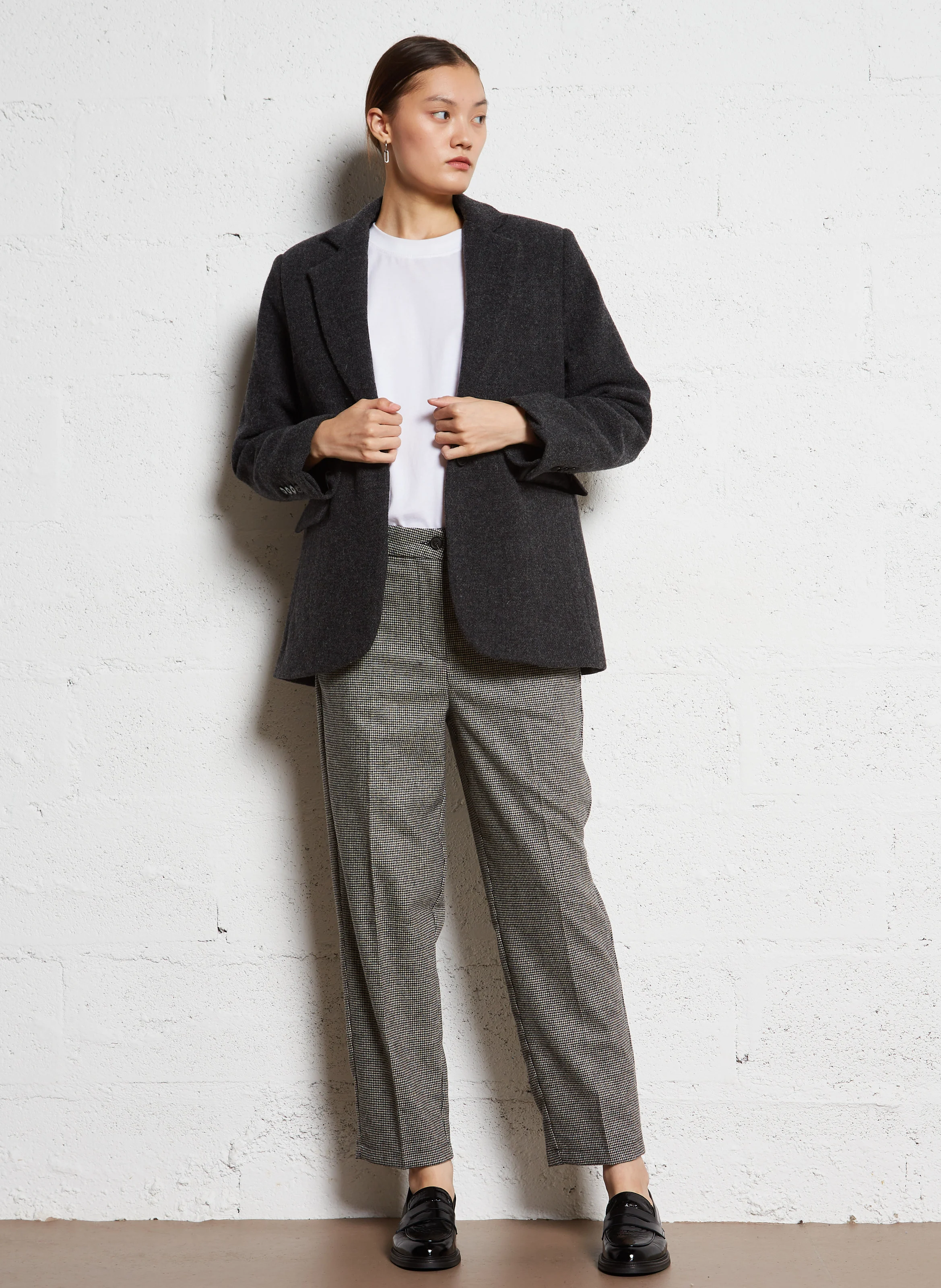 IRVING - Veste de tailleur droite en laine | Gris