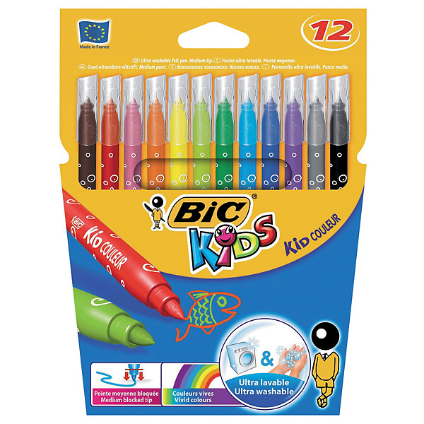 12 feutres de coloriage Bic Kids couleur