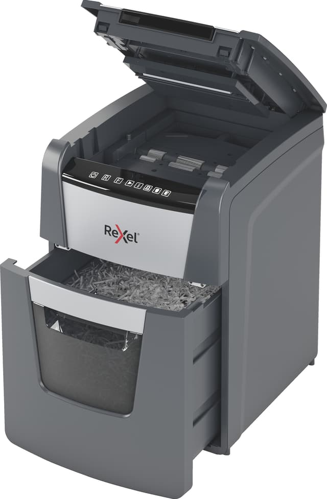 Rexel Optimum AutoFeed+ 100X tværskåret makulator