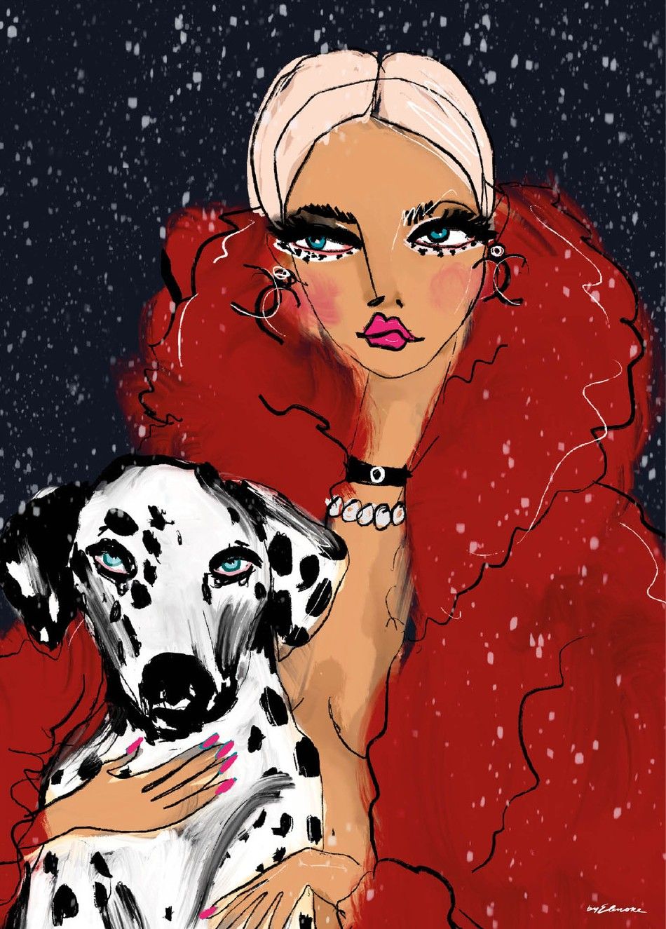 Art Print Dotted Doggy