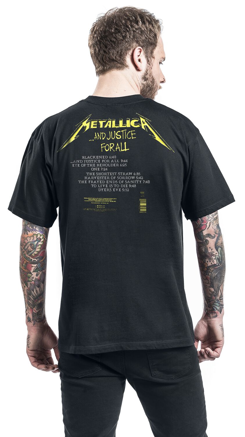 ...And Justice For All - Tracklist | Metallica T-Shirt Manches courtes