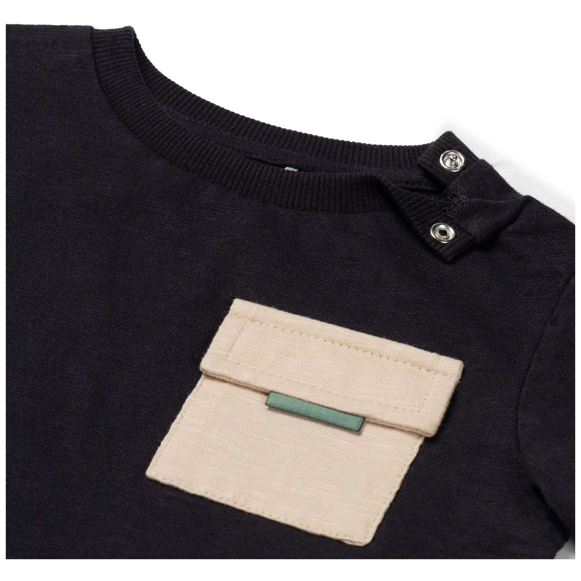 Prénatal peuter T-shirt korte mouwen effen zwart