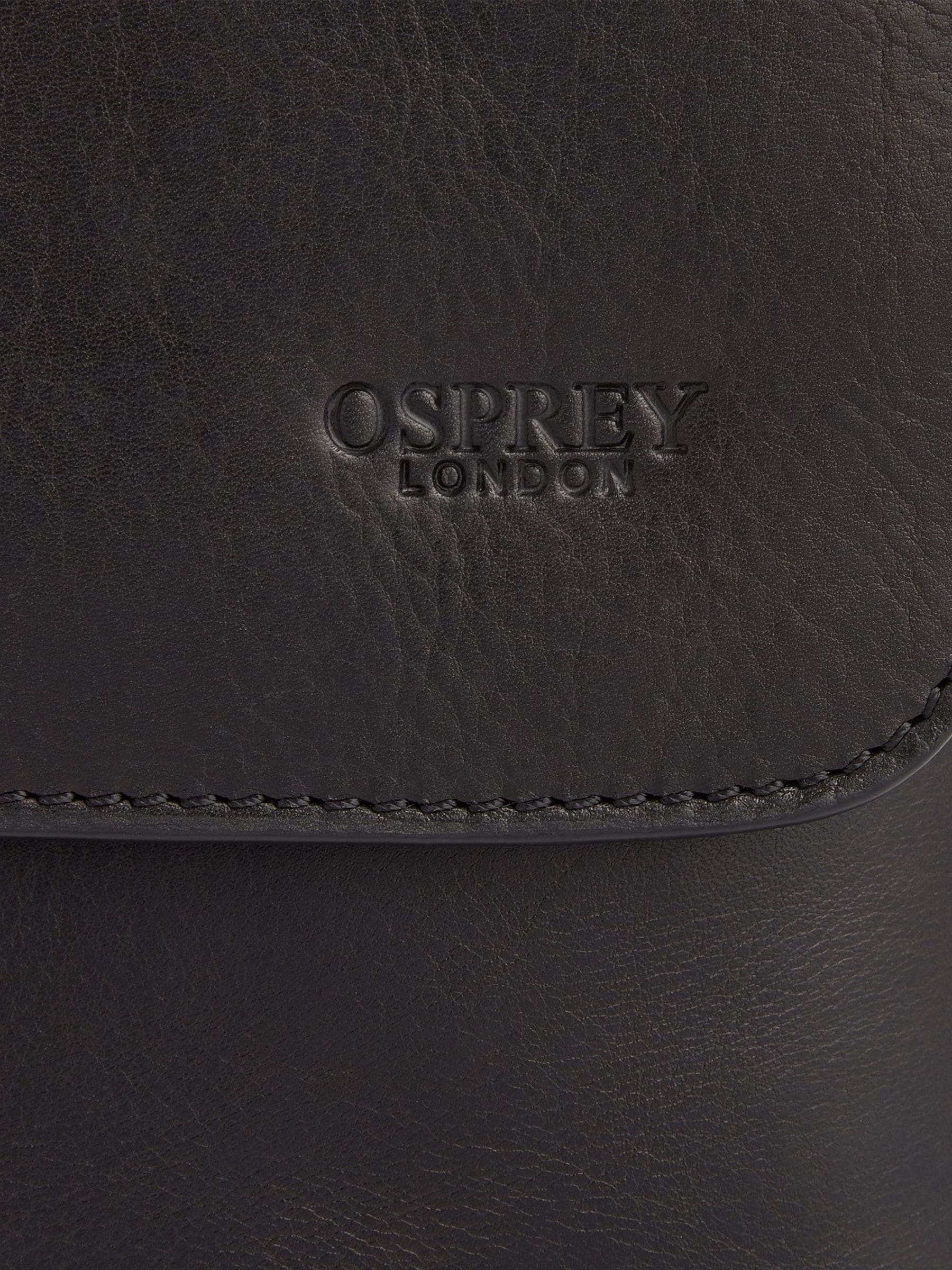 Zwart - OSPREY LONDON - The Brooks - Grote messenger-tas