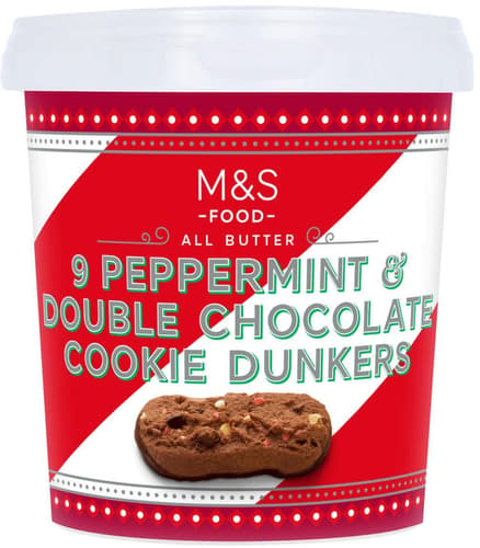 Marks & Spencer 9 All Butter Peppermint & Double Chocolate Cookie Dunkers