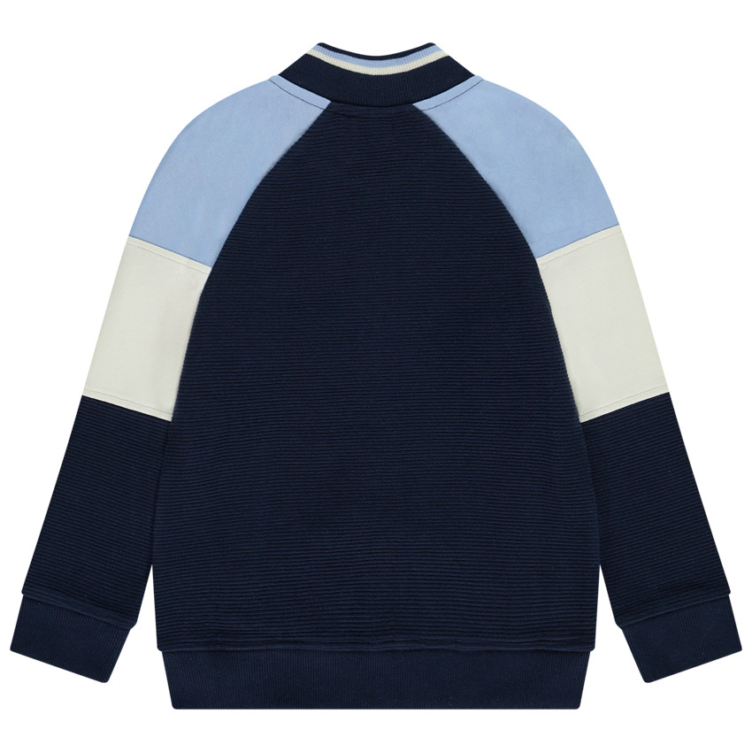 Gilet effet color block en molleton texturé pour garçon