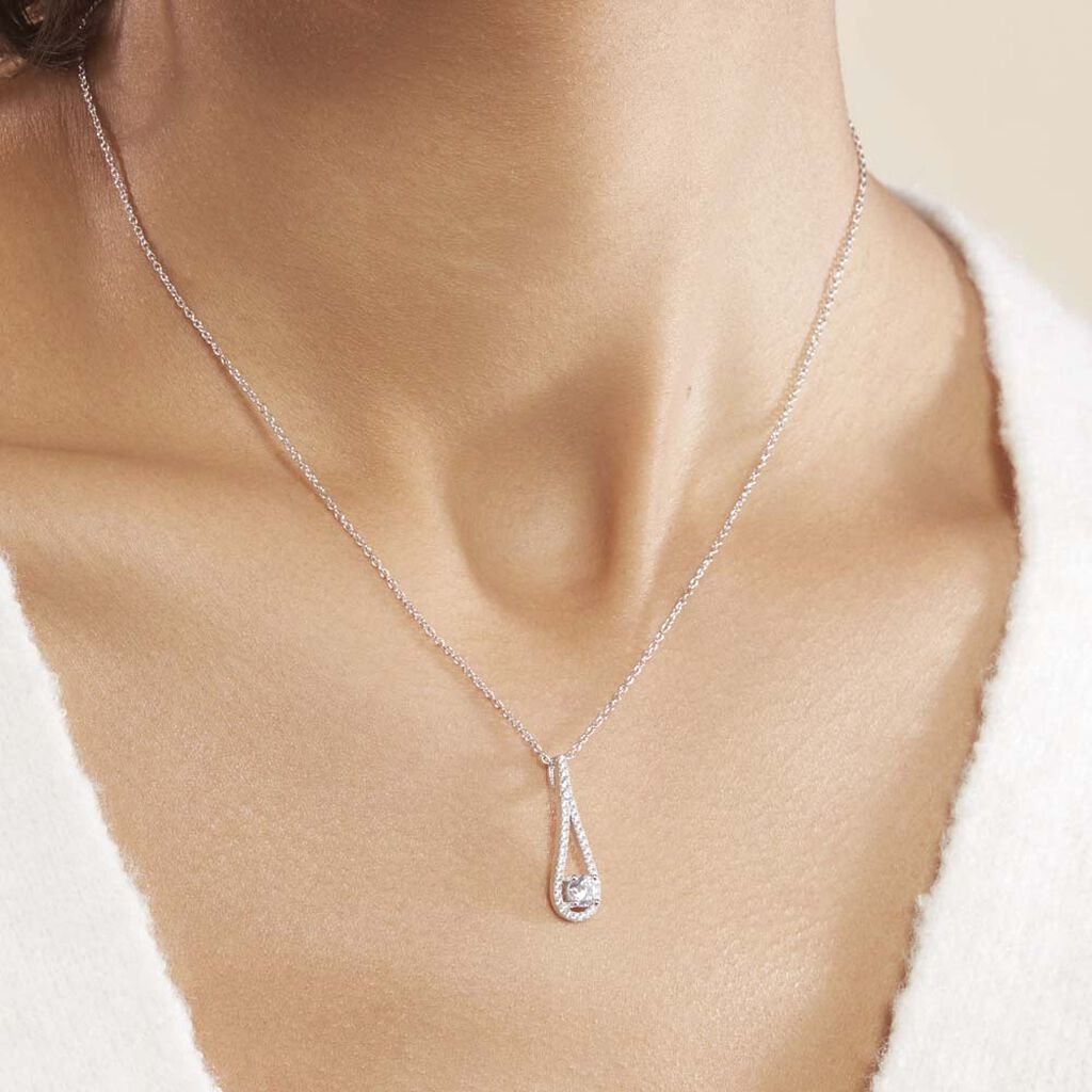 Collier Antonietta Argent Blanc Oxyde De Zirconium