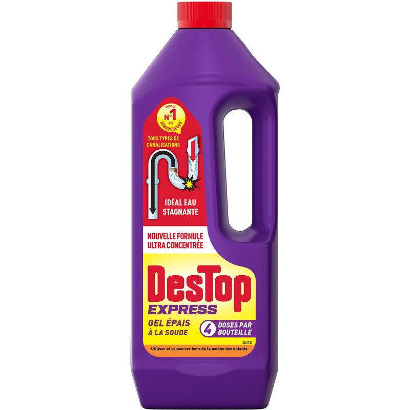 Déboucheur canalisations Destop gel express - Flacon de 950 ml