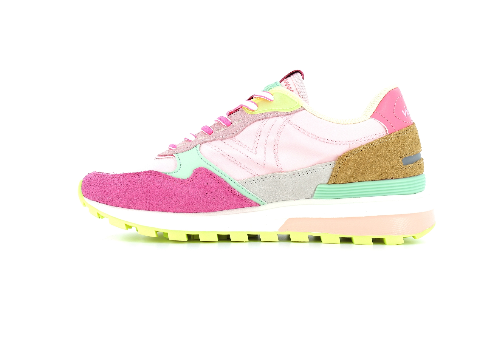 Victoria-1156103 Matières combinées Rose fluo