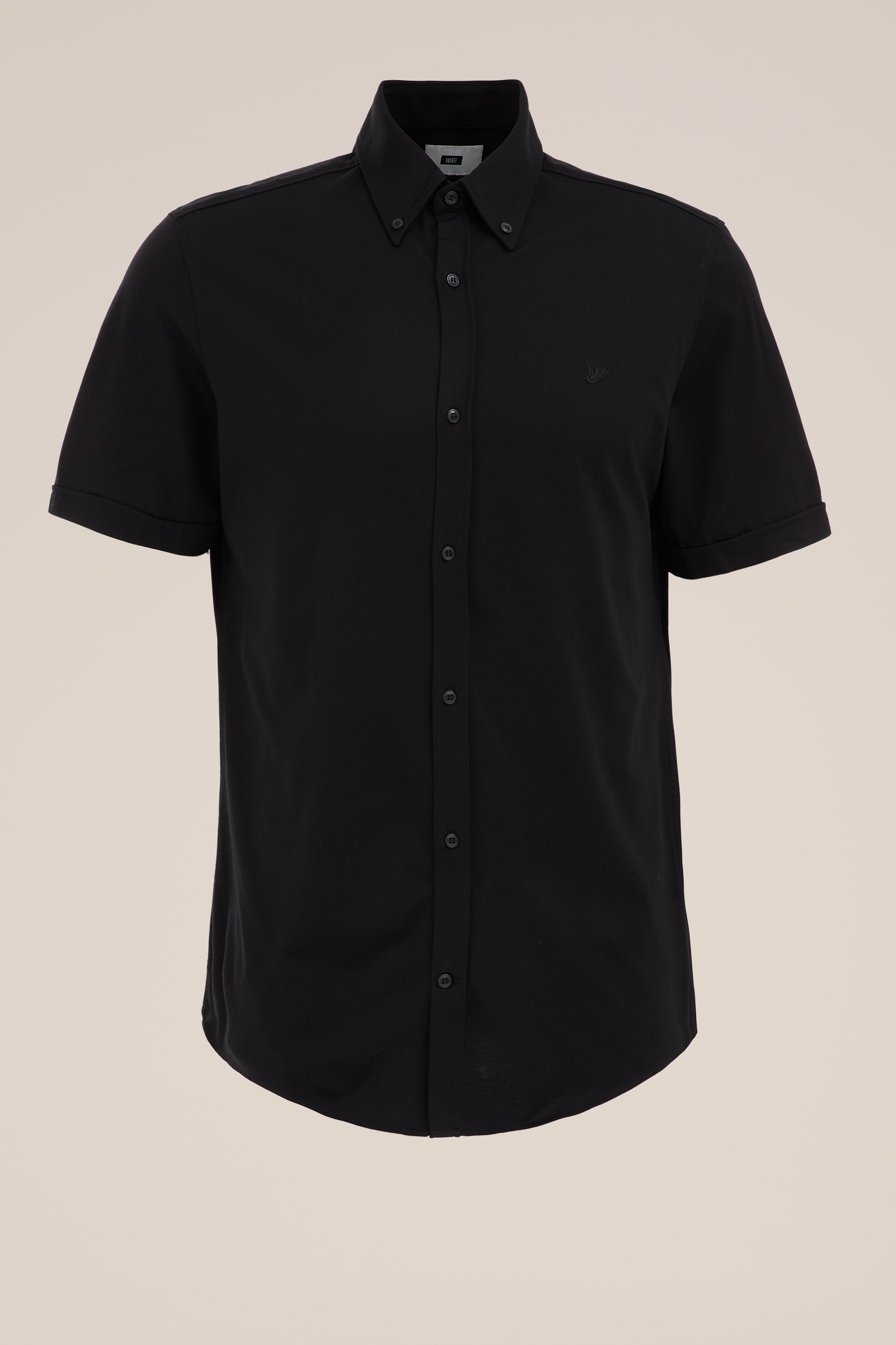 slim fit overhemd met stretch WE Fashion Zwart