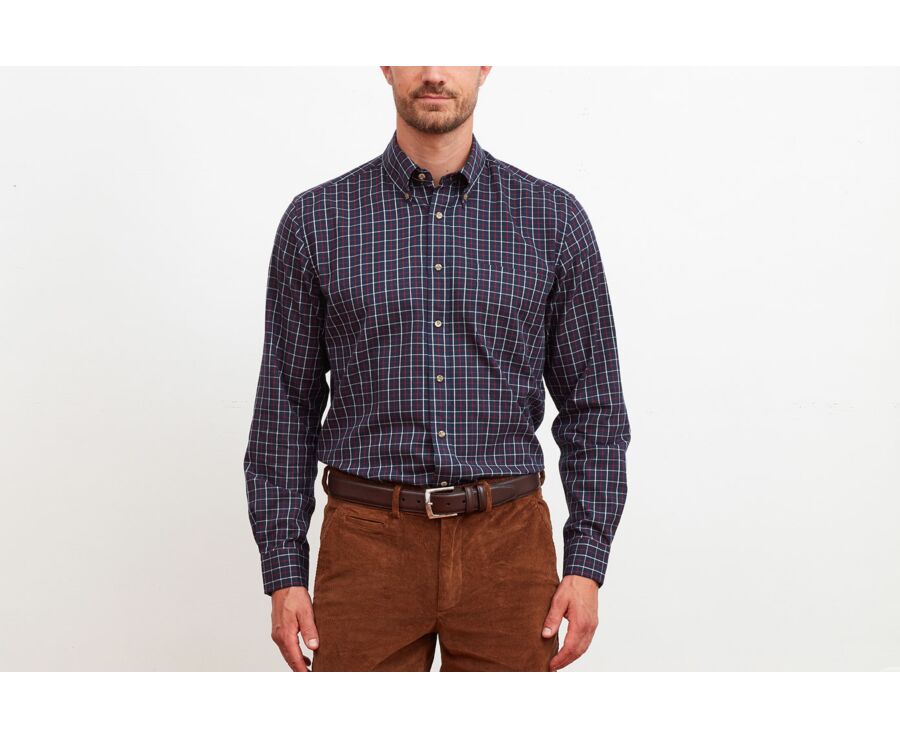 Chemise flanelle carreaux blancs et rouges - LINDSAY