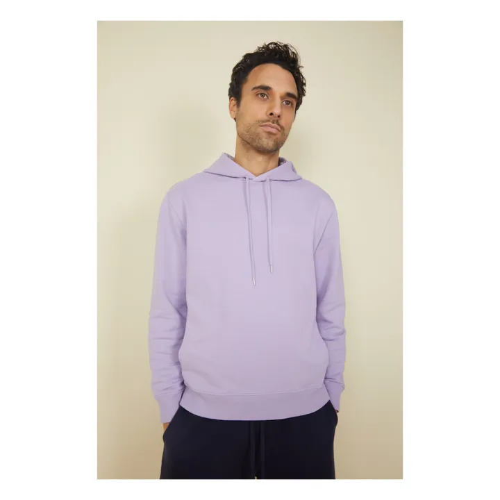 SMALLABLE BASICS Sweat A Capuche Homme Coton Bio | Lilas