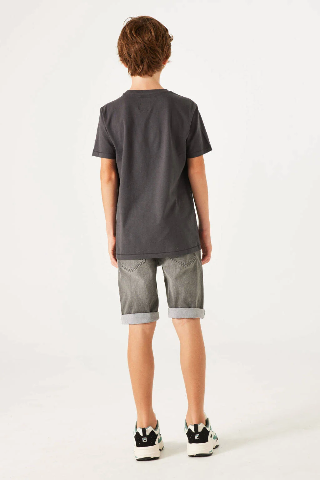 Garcia T-shirt met printopdruk grijs