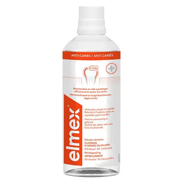 Solução dental anticárie sem álcool Elmex 400ml