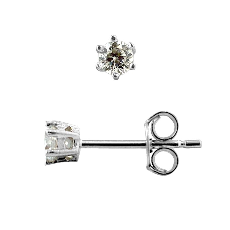 Boucles d'Oreilles solitaire - Argent 925