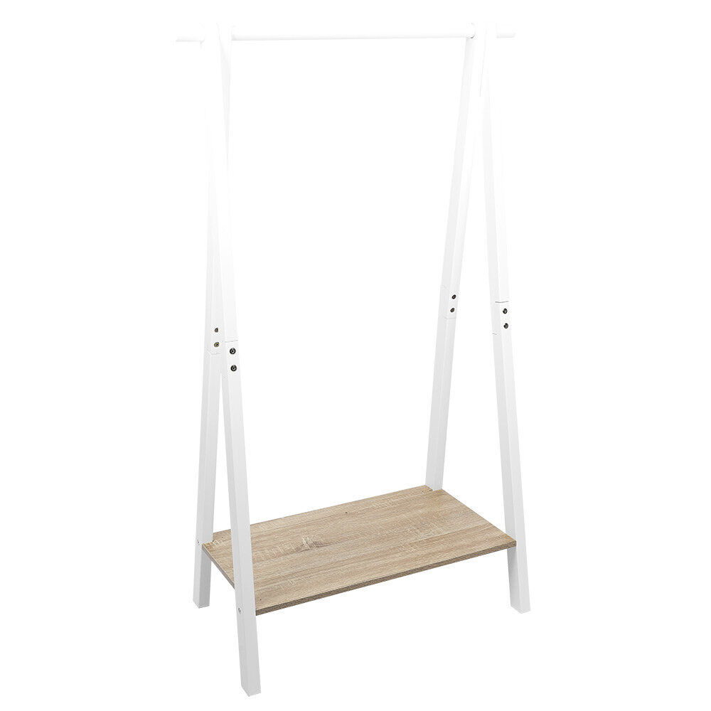 Penderie enfant bois blanc et naturel 78xH126x38cm