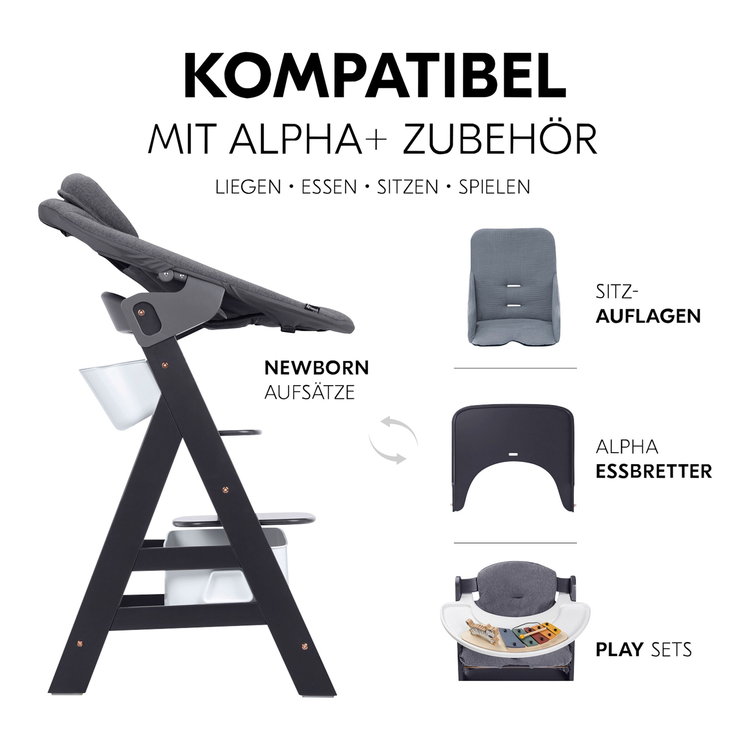 Hauck Aufbewahrungsboxen für Hochstuhl Alpha
