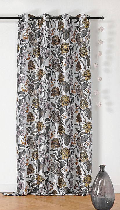 Voilage parfum en polyester Linder L.150 x H.240 cm jaune