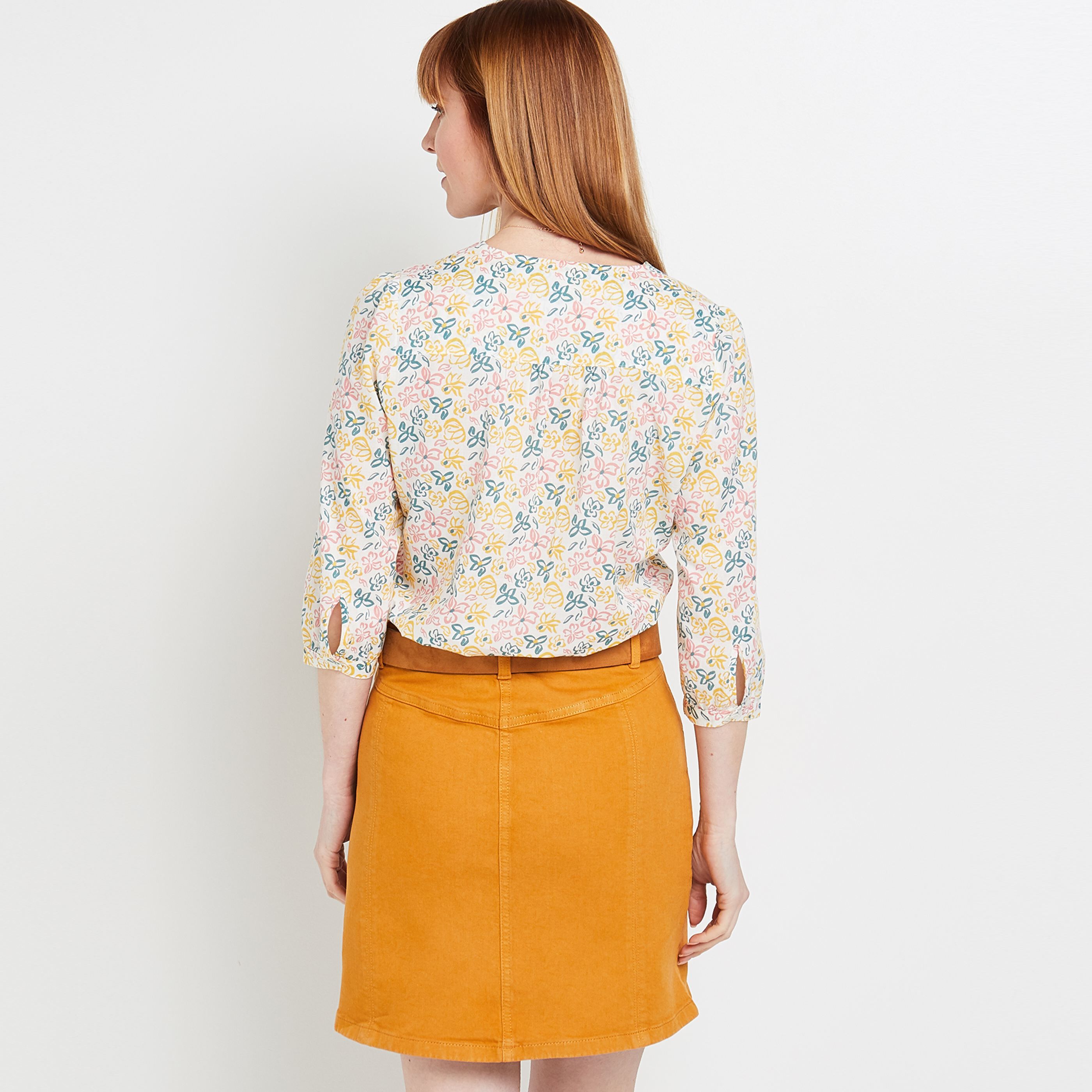 Chemisier imprimé femme - BEIGE