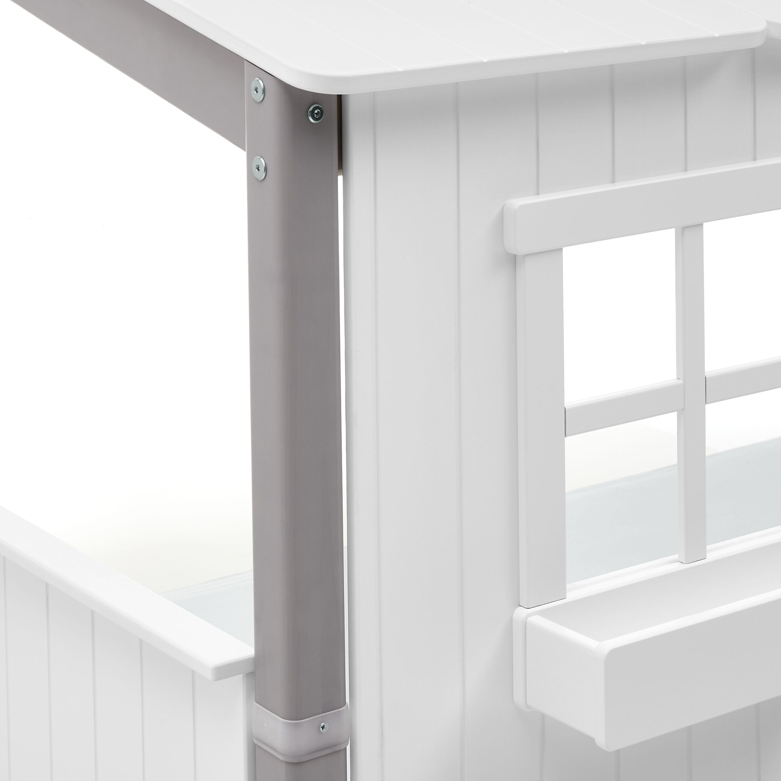 Flexa CLASSIC TREE HOUSE Halbes Baumhaus inkl. Einzelbett - Grau / B: 112.0 cm x T: 210.0 cm x H: 154.0 cm