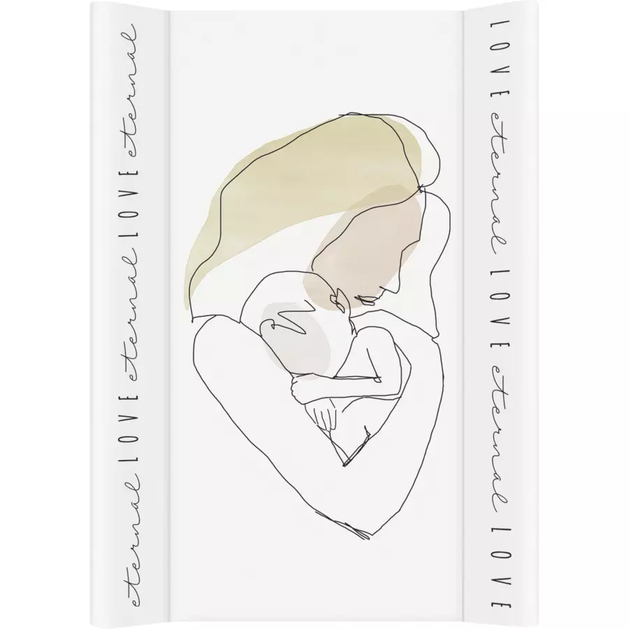 Rotho Wickelauflage Keil Motiv Line-Art Eternal Love 70 x 50 x 10 cm