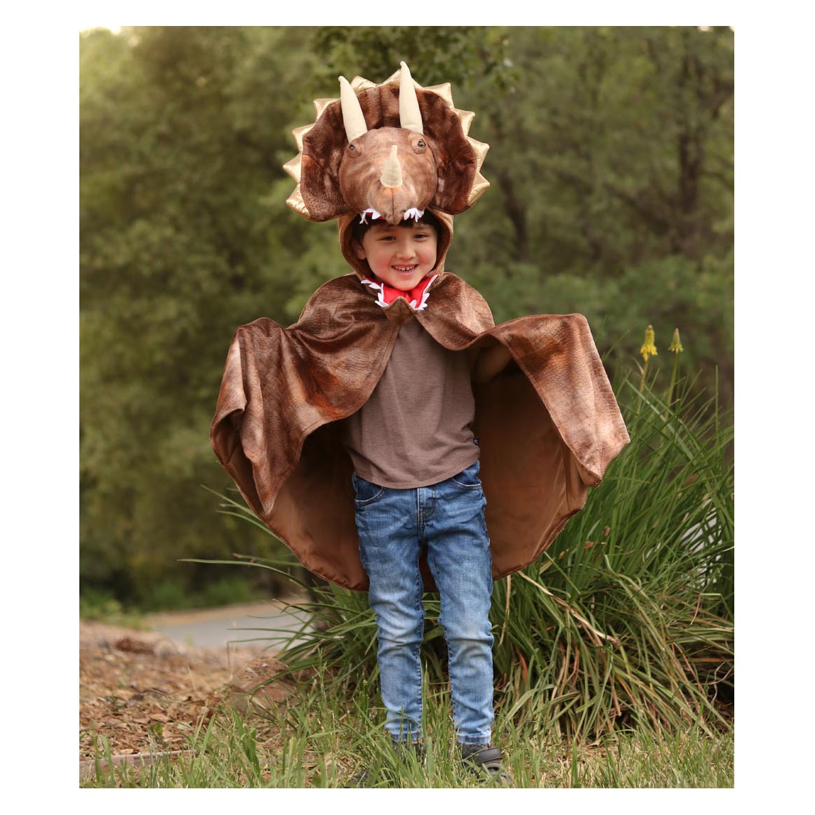 Grandasaurus Triceratops Cape met Klauwen, 7-8 jaar