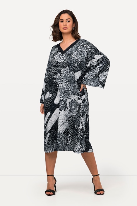 Kleid, Oversized Fit, 3/4-Volantärmel