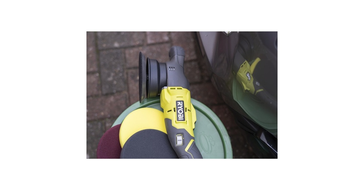 RyobiAccu-Excentrische polijstmachine, ONE+ 18V  (Groen/zwart, zonder batterij en lader)