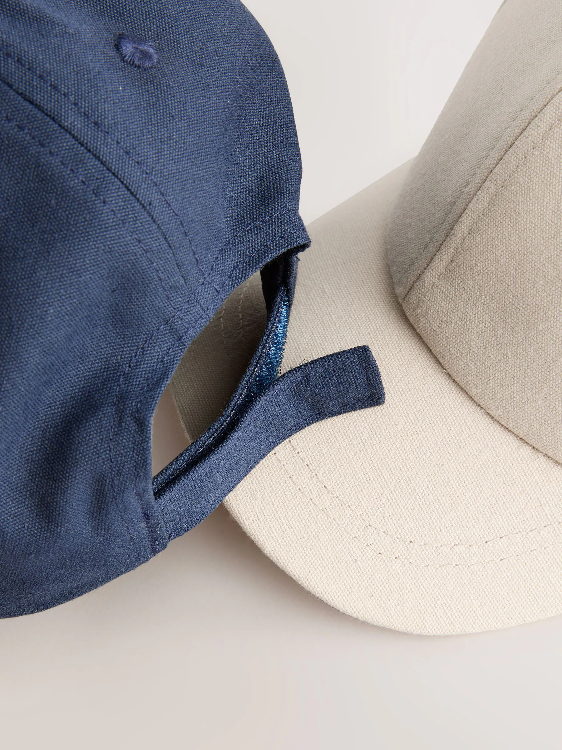 Marineblauw/kiezelkleurig - Baseballpetten van 100% katoen, verpakking van 2 (1-16jr)
