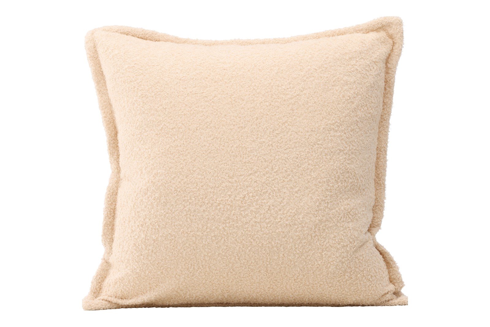 Tuva putetrekk 60x60cm, hvit teddystoff