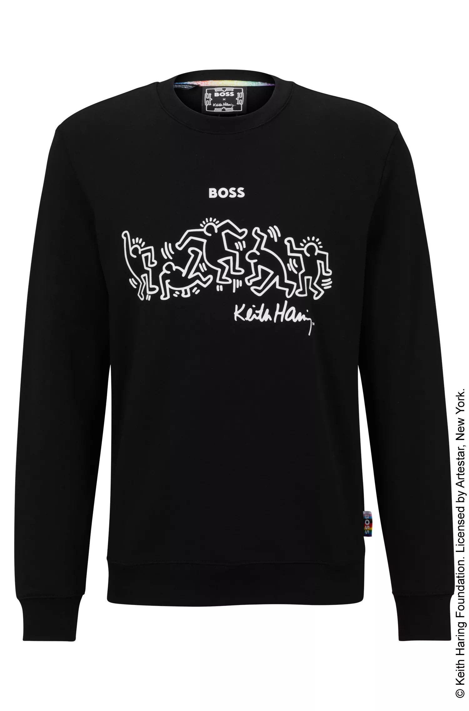 Moletom BOSS Black-BOSS x Keith Haring unissex em algodão misto com estampa exclusiva.