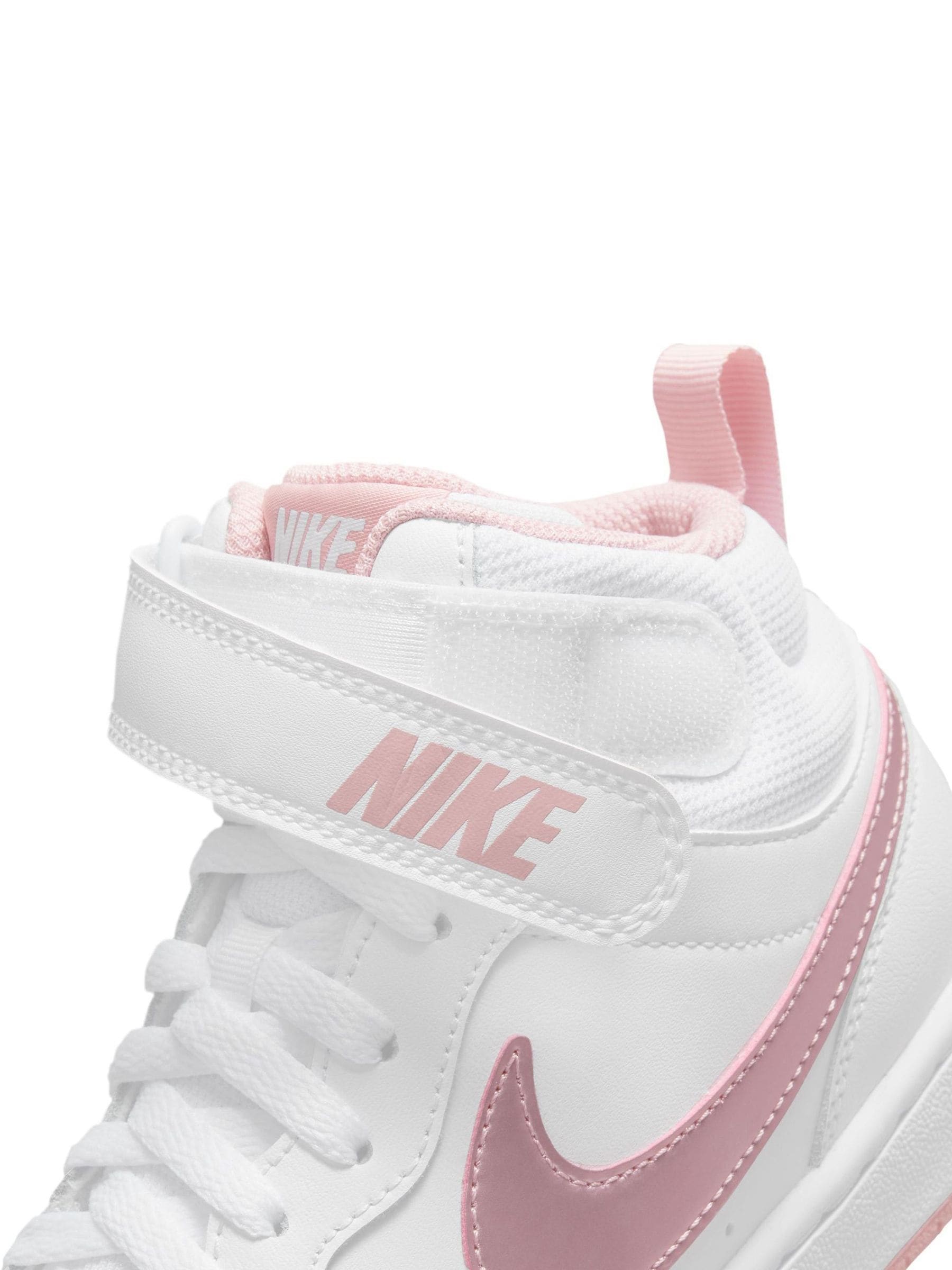 Wit-roze glazuur - Nike Court Borough Mid sneakers voor jeugd