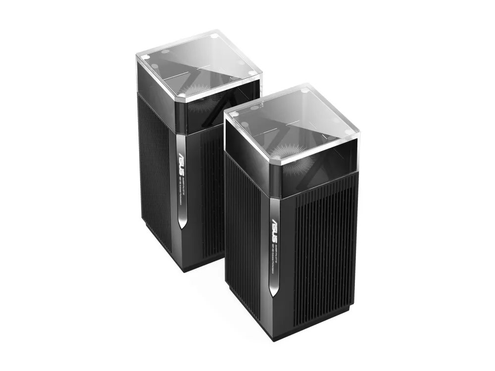 ASUS ZenWiFi Pro ET12 - 2-Pack - Wi-Fi-system (2 routere) - op til 6000 sq.ft - mesh - GigE, 2.5 GigE - Wi-Fi 6E - Multi-Band
