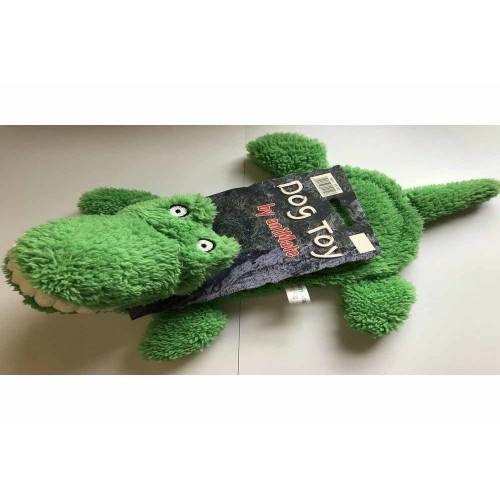 Crocodilo de pelúcia verde animado para cães